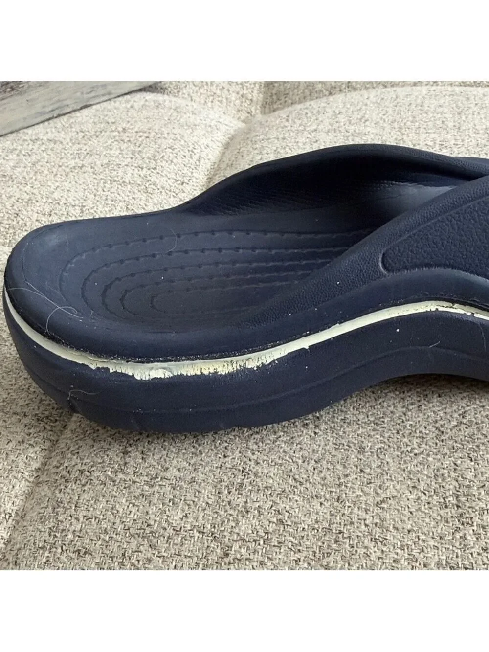 LUFFYMOMO navy Mens Arch Support Sport Toe-Post Flip Flop Thong sz 42 men’s NWOT